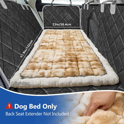 Thickened Dog Bed for Car Back Seat, Upgraded Bottom Non-Slip，Fits Hard Bottom car seat Cover for Dogs, Premium Mixed Color ，Bog Car Seat Cover