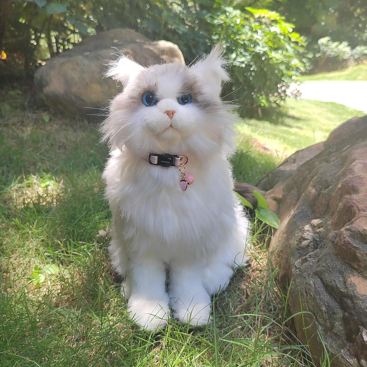 2 Pack Cotton Breakaway cat Collars with Bell,Safety Quick Release Pendant Cute Kitten Collar,Adjustable 20-30cm (Baby Pink+Lemon, 20-30cm)