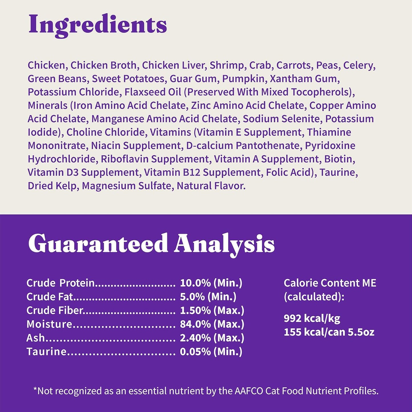 Halo Adult Wet Cat Food, Grain Free, Chicken Shrimp & Crab Stew 5.5oz Can (Pack of 12)