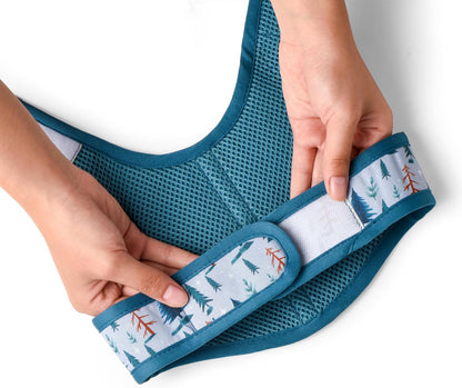 Mile High Life Dog Harness, Air Mesh Floral Vest Harness for 20 lbs Small Dogs & Cats, Easy Get on Adjustable Easy Closures Both Neck and Chest(Gray Tree, XS Chest 14"-16")