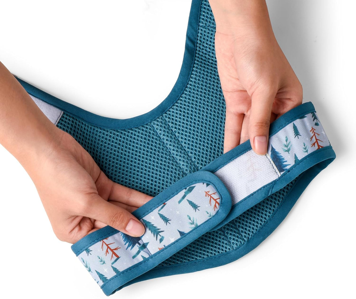 Mile High Life Dog Harness, Air Mesh Floral Vest Harness for 20 lbs Small Dogs & Cats, Easy Get on Adjustable Easy Closures Both Neck and Chest(Gray Tree, S Chest 16"-18")