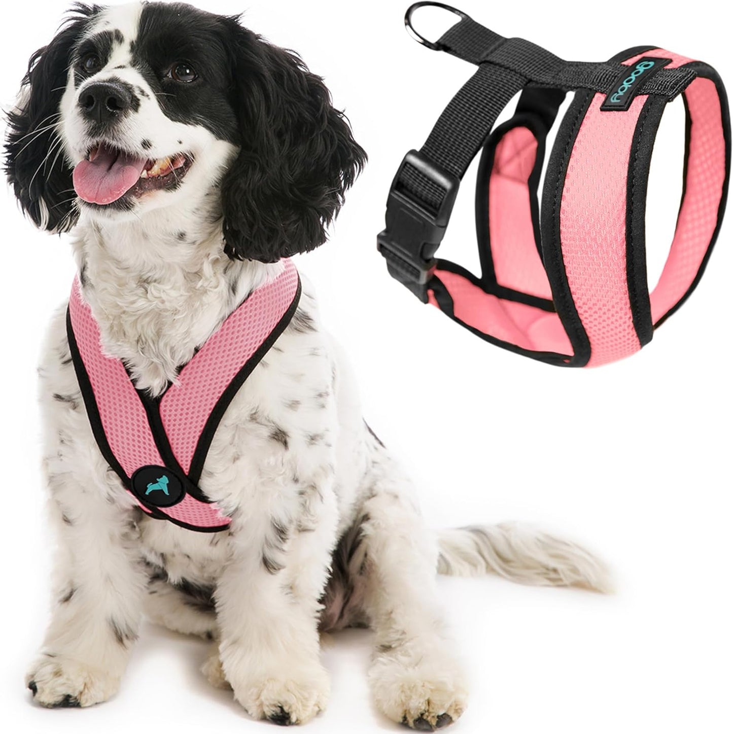 Gooby Comfort X Head In Harness - Pink, X-Large - No Pull Small Dog Harness Patented Choke-Free X Frame - Perfect on the Go Dog Harness for Medium Dogs No Pull or Small Dogs for Indoor and Outdoor Use