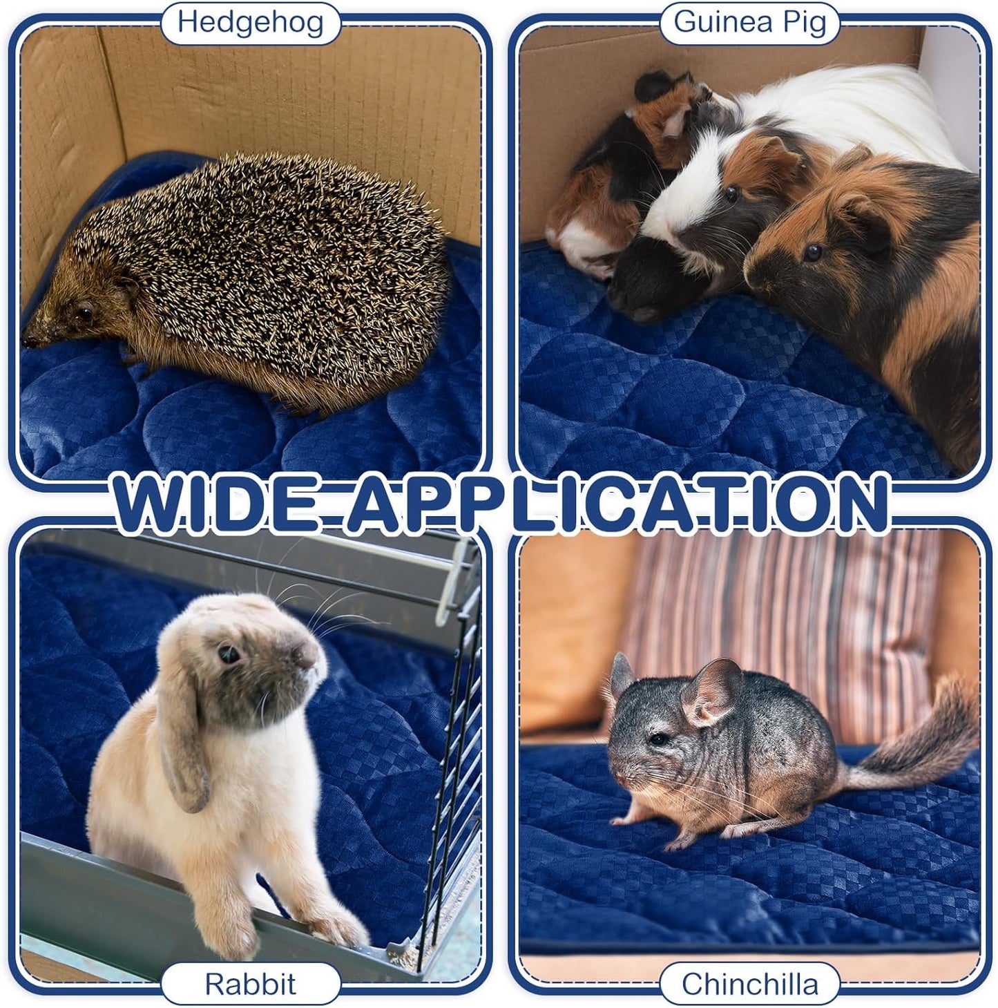 4 Pack Self Warming Cat Mat Self Heating Cat Pad Warm Thermal Pet Bed Washable Dog Crate Pad Body Heat Dog Bed Mat Blanket Non Slip Bottom for Outdoor Indoor Pets