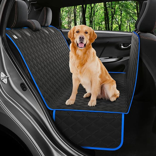 XL Dog Car Seat Cover for Back Seat, Waterproof Hammock for Car, SUV & Truck, Non-Slip Backseat Cover for Dogs, Heavy-Duty Dog Hammock Style Seat Protector Pets, Easy to Install & Clean