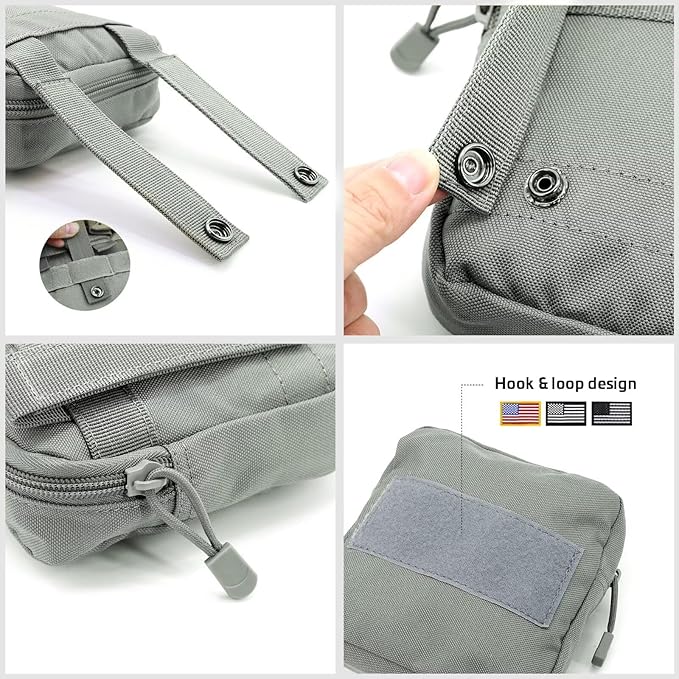 Forestpaw Dog Harness Medium Sized,Tactical Dog Harness with Handle,No Pull Military Style Service Dog Vest with Pockets Adjustable for Medium Dogs,Gray,Chest 15.5-25.5"