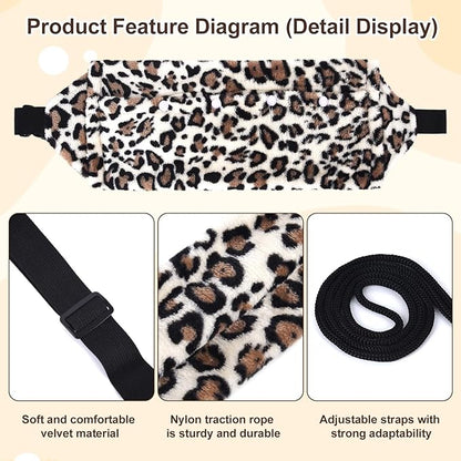 Bearded Dragon Leash and Harness Set, Beardie Carrier, Bearded Dragon Leash Adjustable Harness with Leather Wings and Sling Bag