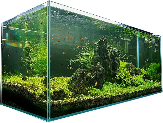 Landen 120P 72.2 Gallon Rimless Low Iron Aquarium Tank, W47.2 × D19.7 × H19.7 (120x50x50cm) 12mm Thickness with Black Nano Foam Leveling mat Included