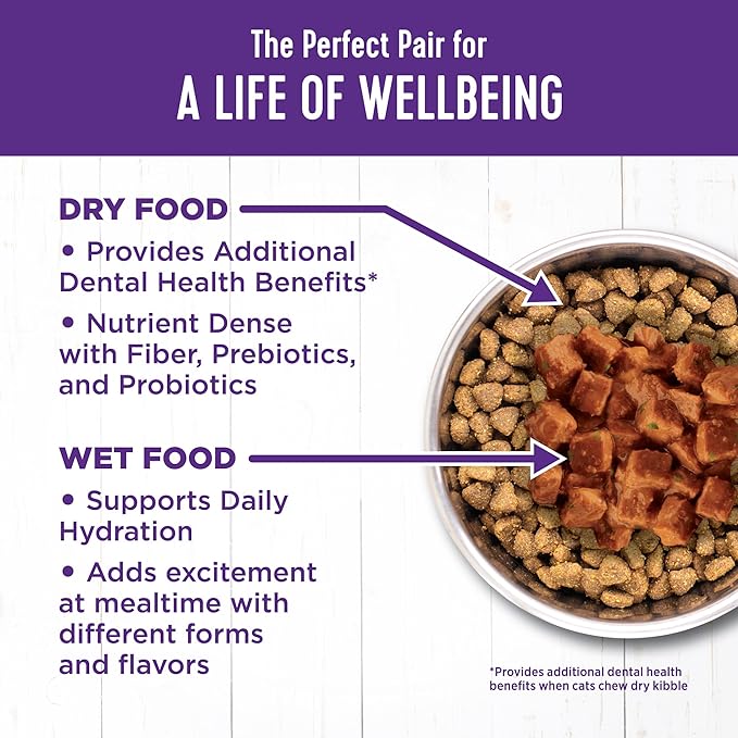 Wellness Complete Health Cubed Adult Wet Cat Food, Natural, Protein-Rich, Grain Free, 5.5 Ounce, 24 Pack, (Tuna Entrée)