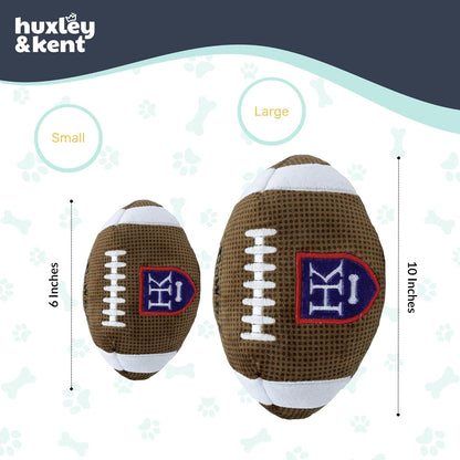 Huxley & Kent Funny Dog Toy w/Squeaker – Power Plush Squeaky Dog Toys for Small, Medium & Large Dogs – Soft Stuffed Animal for Indoor Play & Fetch - HK Football, Small