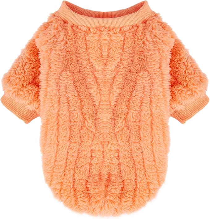 FabriCastle Dog Sweaters, 3-Pack Dog Clothes, Soft and Warm Pet Jackets for XXS XS S Dogs Girl & Cats, Winter Pet Apparel Costumes, Female Puppy Outfits (Ivory,Pink,Coral, XX-Small)