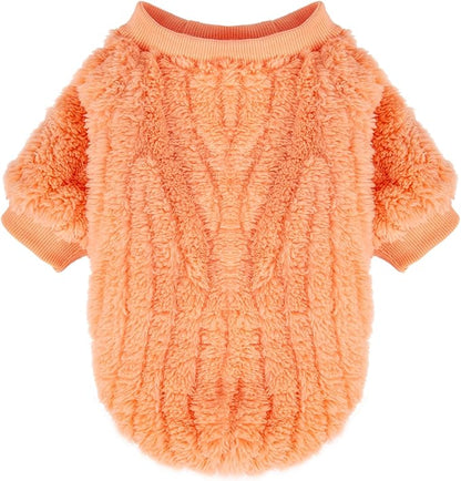 FabriCastle Dog Sweaters, 3-Pack Dog Clothes, Soft and Warm Pet Jackets for XXS XS S Dogs Girl & Cats, Winter Pet Apparel Costumes, Female Puppy Outfits (Ivory,Pink,Coral, XX-Small)