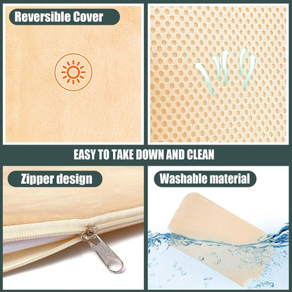 Sunhoo Cat Window Hammock Perch Cordless Perches Window Sill Seat Bed Foldable Stable Lounger Upgraded Suction Cup Easy Assembly Indoor Cats Kitty Shelf Hold Up to 55lbs（Beige,S