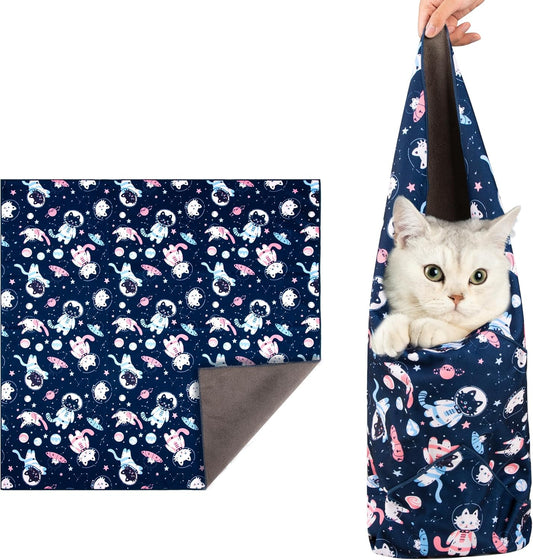 35.4" Cat Grooming Wrap, Cat Wrap for Cutting Nails, Anti-Scratch, Anti-Escape Calming Packaging, Cat Swaddle Wrap for Adult Cats, XX-Large