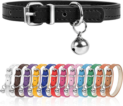 XS Dog Collar for Teacup Adjustable Teacup Dog Collar for Small Medium Large Dogs 3/8 inch Width (Black, XS)