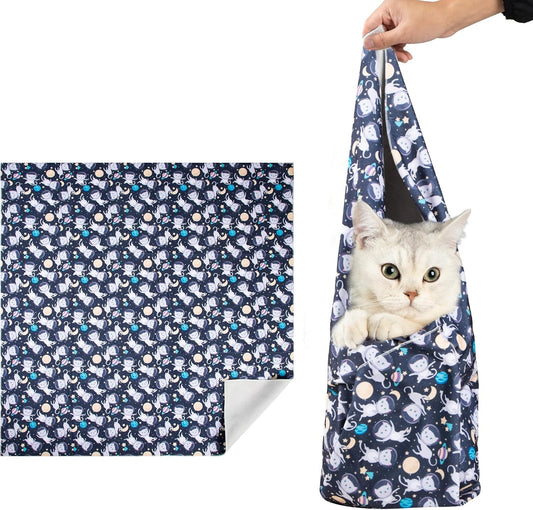 21.7'' Cat Wrap for Cutting Nails, Cat Restraint for Nail Clipping, Cat Swaddle Wrap for Adult Cats, Cat Burrito Wrap Can Be Applied to Cat Nail Trimming, Large, Within 6lbs