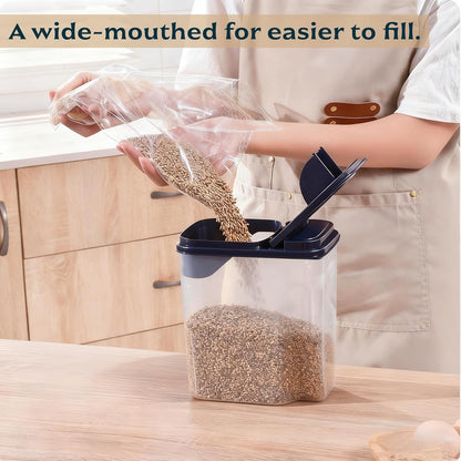 3L/100oz Bird Seed Storage Container,Bird Food Container with Pour Spout,Bird Seed Dispenser,Holds up to 3~4Lbs-Easy Grip and Fill Bird Feeders-Ideal for Storing Sunflower Seed