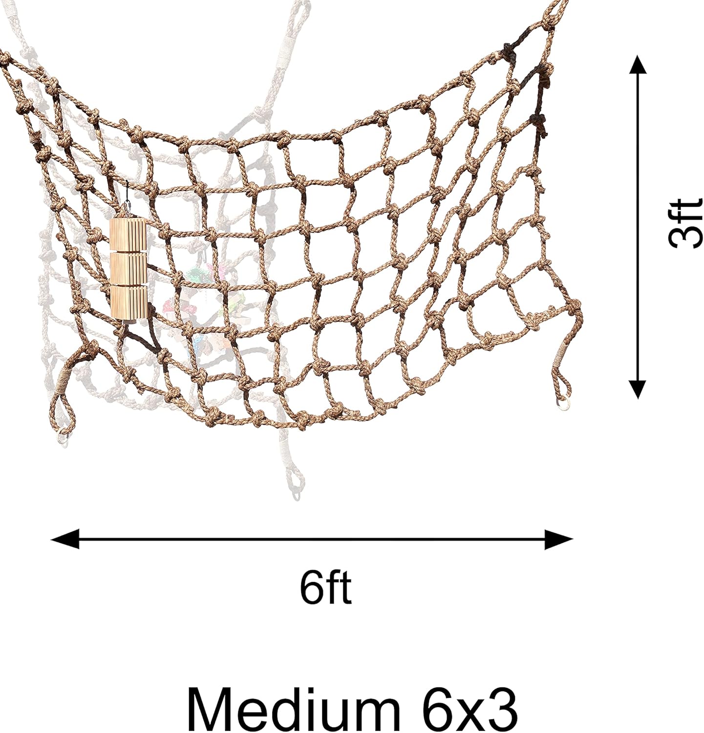 Parrot Climbing Rope Net (Choose Size) (Medium 6x3ft)