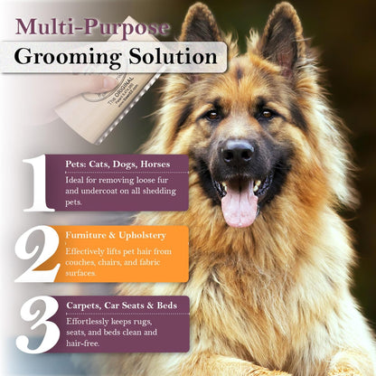 SleekEZ Dog Brush for Shedding & Dog Grooming Supplies | Pet Hair Removal Tool | Great For All Fur Types | For Short, Medium, & Long Hair Pets | Reduces Shedding by 95% | Made in USA | 1 pack | 5 inch