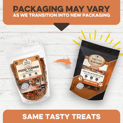 BRUTUS & BARNABY Dog Food Toppers for Picky Eaters - Natural, Sweet Potato Kibble Toppers, Packed with Nutrient Dogs Love