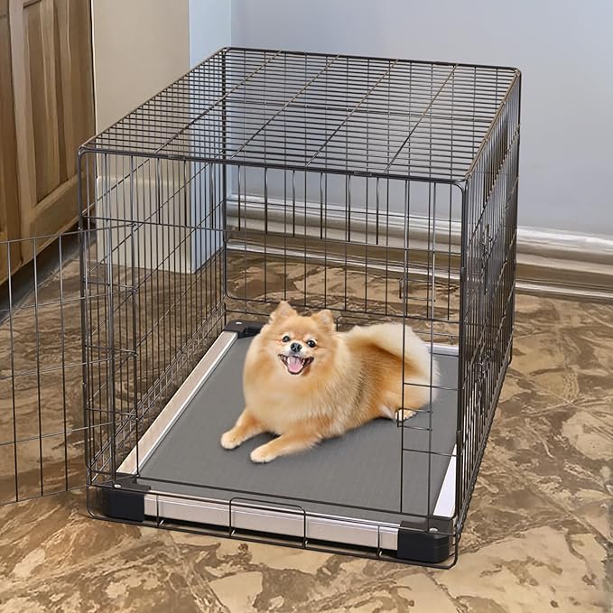 FXW TitanNest Chew-Proof Elevated Dog Bed, Raised Cot for Indoor/Outdoor/Camping Use, Durable & Washable Padded Pet Bed for Extra-Small Dogs, 29.0" L x 18.0" W x 4.5" H, Gray