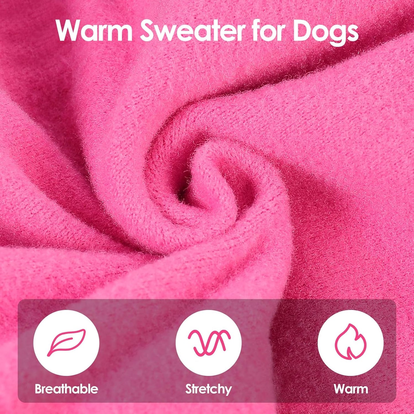 SUNFURA Hair Sticky Cat Clothes, Cat Sweater for Cats Only, 4-Legged Fleece Sweaters Kitten Pajamas Reduce Shedding Fur, Warm Pullover Shirts for Cats, Pink M