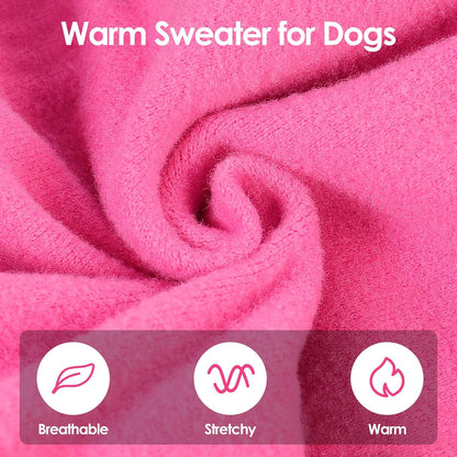 SUNFURA Hair Sticky Cat Clothes, Cat Sweater for Cats Only, 4-Legged Fleece Sweaters Kitten Pajamas Reduce Shedding Fur, Warm Pullover Shirts for Cats, Pink S