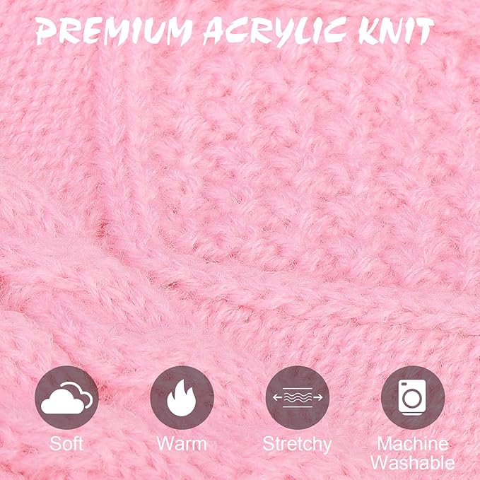 BINGPET Cat Sweater,Thermal Knitted Kitten Clothes Winter Coat,Classic Knit Turtleneck Cat Sweaters for Cats Only,Warm Pet Clothes for Kittens & Small Dogs Puppy Boy Girl Indoor Outdoo(Pink,S)