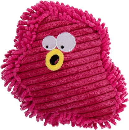 goDog PlayClean Germs Squeaky Plush Dog Toy with Odor-Eliminating Essential Oils, Chew Guard Technology - Pink, Large