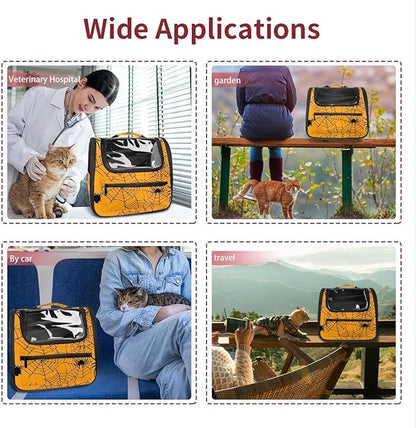 Spider Web 4 Pet Travel Carrier Soft Sided Portable Bag for Cats, Small Dogs, Kittens or Puppies