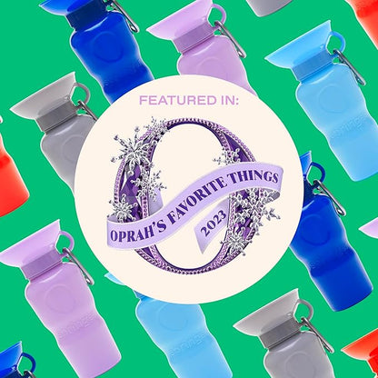 Springer by Springland Dog Water Bottle | Portable Travel Water Bottle Dispenser for Dogs | Dog Gift Seen on Oprah's Favorite Things, Shark Tank | Leak-Proof Bottles | BPA-Free 15oz Lilac
