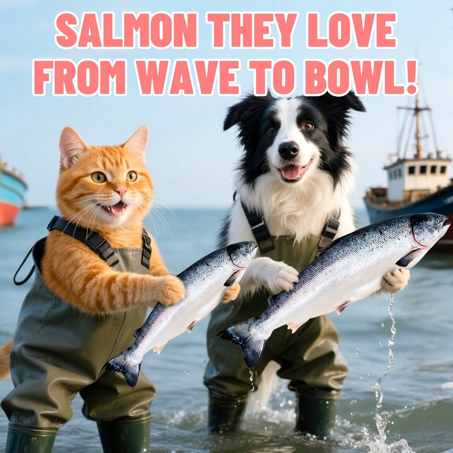 Just Try 6.70 oz Freeze-Dried Salmon Dog Treats & Cat Treats Food Topper- Single Ingredient, Grain-Free, High Protein Snack for Training