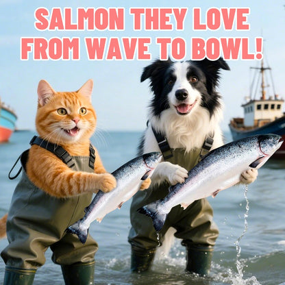 Just Try 6.70 oz Freeze-Dried Salmon Dog Treats & Cat Treats Food Topper- Single Ingredient, Grain-Free, High Protein Snack for Training