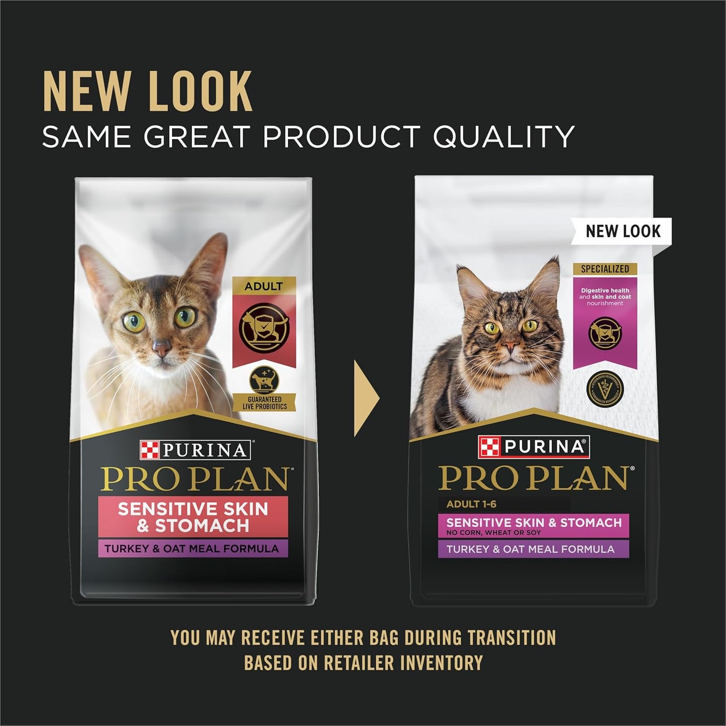 Purina Pro Plan Sensitive Skin and Stomach Dry Cat Food Turkey and Oat Meal Formula - 12.5 lb. Bag