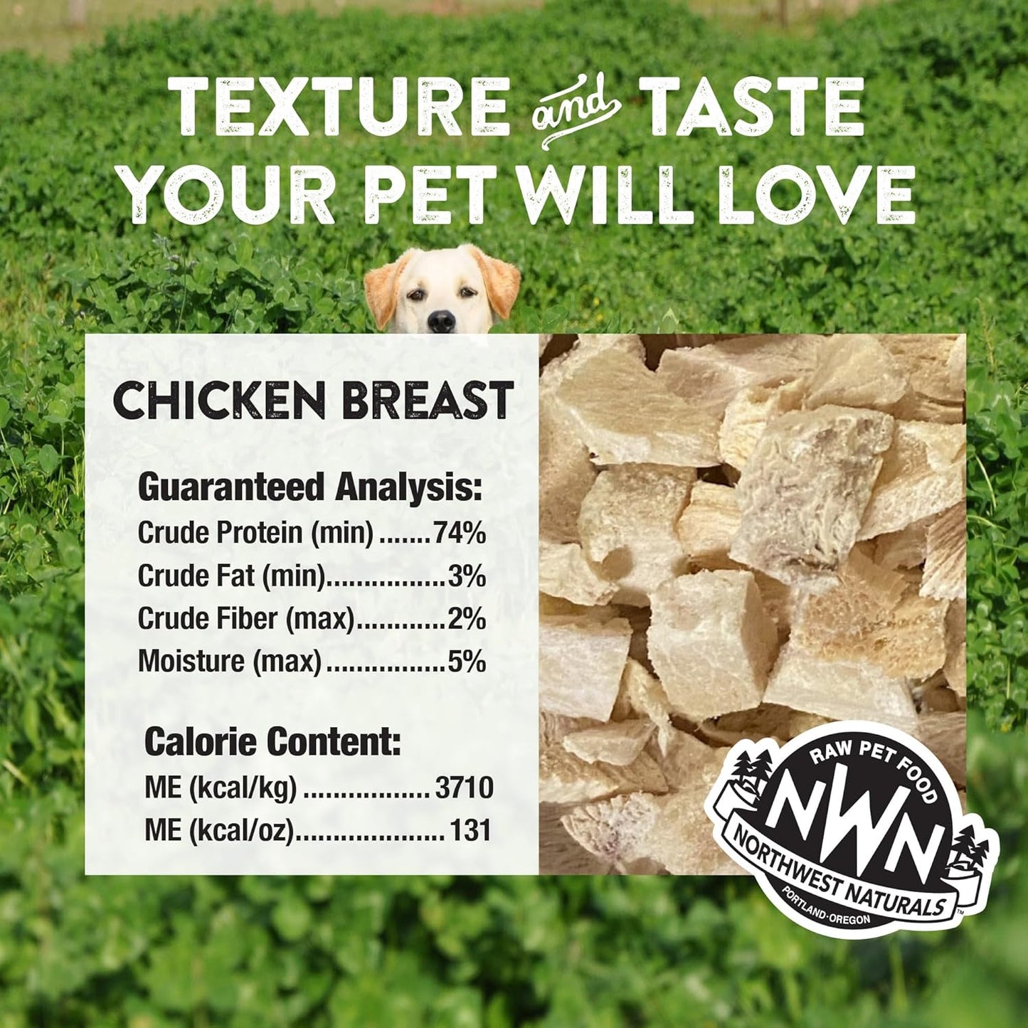 Northwest Naturals Raw Rewards Freeze-Dried Chicken Breast Treats for Dogs and Cats - Bite-Sized Pieces - Healthy, 1 Ingredient, Human Grade Pet Food, Natural - 3 Oz (Pack of 3)