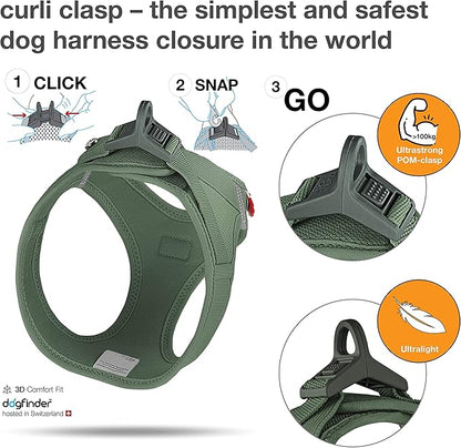 Vest Harness curli Clasp Air-Mesh Moss 3XS