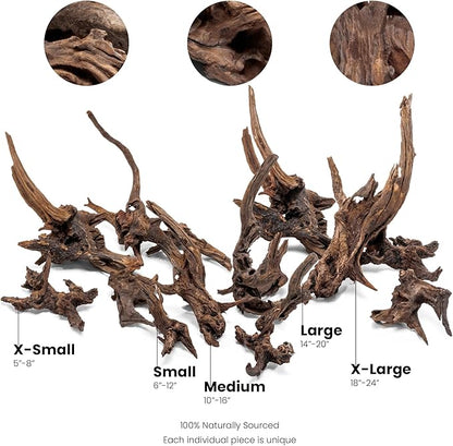 Ultum Nature Systems Driftwood - Pacific Drift Wood for Fish Tank, Planted Tank, Terriarium, Paludarium - Versatile Natural Driftwood Decor, Events Wood Centerpiece - Pacific Wood, X-Small (5-8")