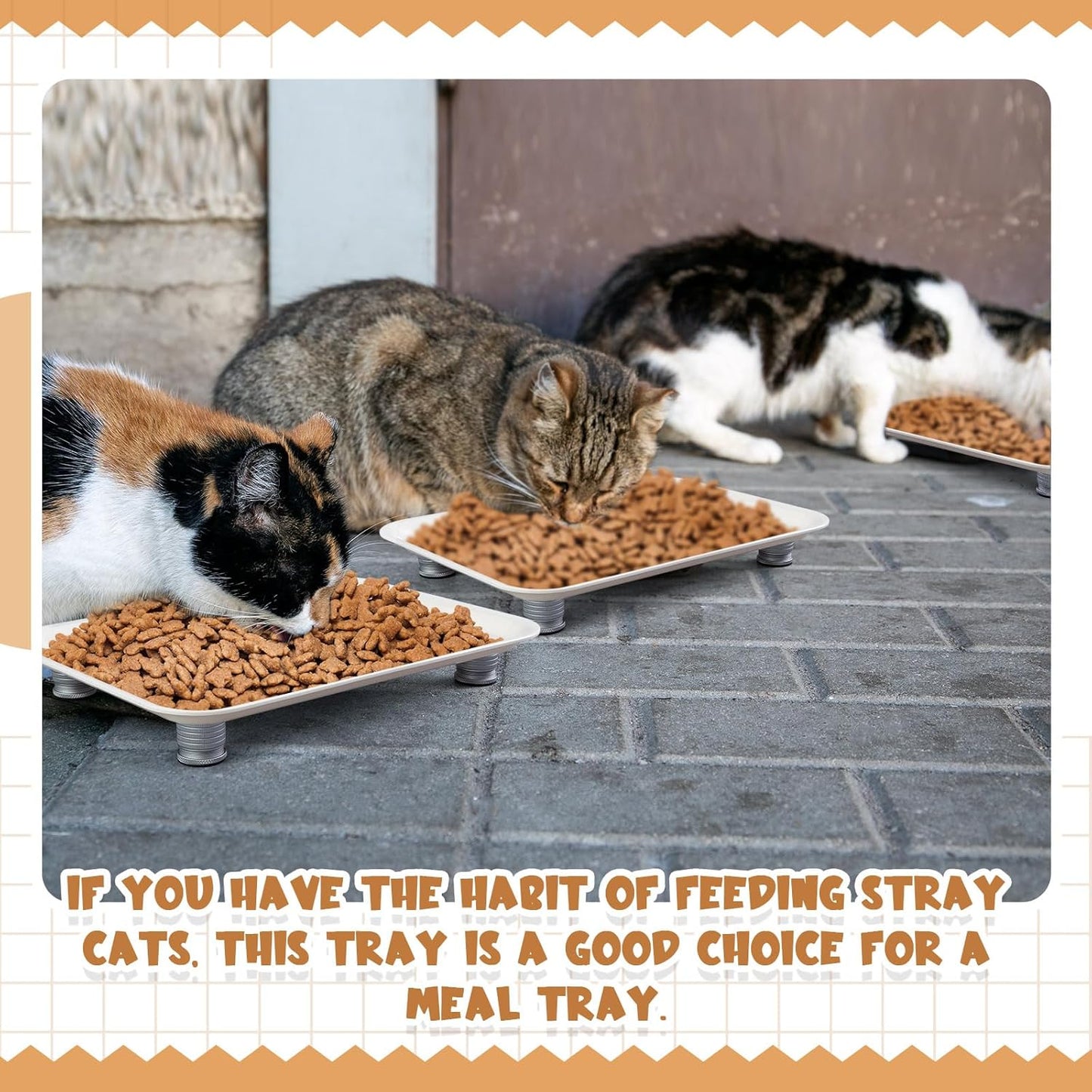 Marsui Ant Proof Cat Dog Bowl Tray - Waterless, Height Adjustable Legs for Pet Neck Comfort No Pest Pet Food Feeding Station, Kitchen Sweets & Trash Ant Barrier (White, 23mm-37mm)