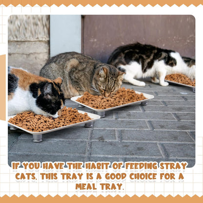 Marsui Ant Proof Cat Dog Bowl Tray - Waterless, Height Adjustable Legs for Pet Neck Comfort No Pest Pet Food Feeding Station, Kitchen Sweets & Trash Ant Barrier (White, 23mm-37mm)