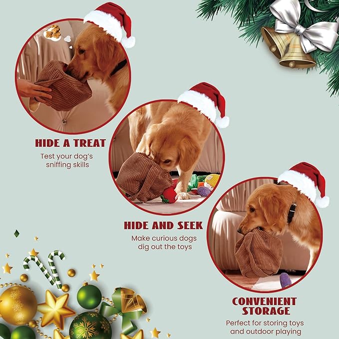 Nocciola Small Squeaky Crinkle Dog Toys- 15 Packs Grocery Basket Fruits Veggies Puppy Toys to Keep Busy, Cute Durable Plush Stuffed Hide Seek Cognitive Boredom Pet Supplies, Dog Birthday Gifts