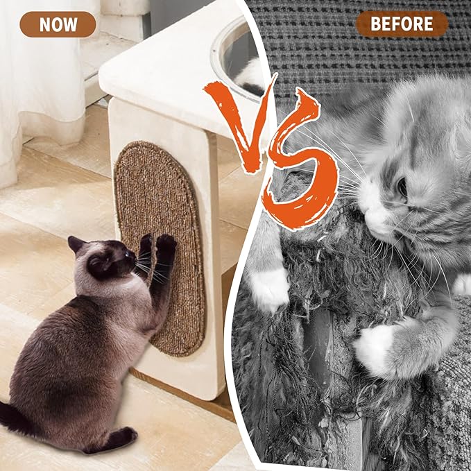 Modern Cat Tree for Indoor Cats with Sisal Rope Scratching Posts, Hand-Woven Cat Condo & Top Perch, Space Capsule Cats Nest, Cute Cat Tree with Interactive Cat Toy