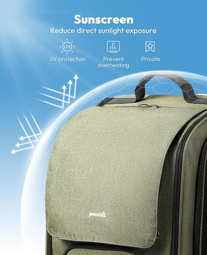 Pecute Cat Backpack Carrier, Large Space Cat Bubble Backpack, Breathable Cat Carrier, Shaded Dog Backpack Carrier, Ergonomic 3D Design for Travel, Hiking, Suitable for Shopping, and Vet, Green