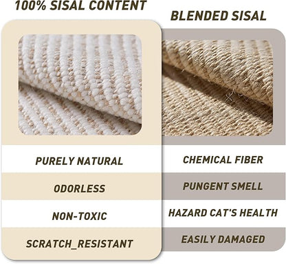 Extra Large Cat Scratcher Bed Lounge for Indoor Cats – Sisal Scratch Pad, Cat Lounger Couch Chair, Kitten Kitty Play Hammock, Feline Furniture, XL XXL Bigger Giant Curved Board (X-Large)