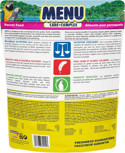 Vitakraft Menu Premium Parrot Food - Vitamin-Fortified - Macaw, Amazon, Conure, and Parrot Food for Large Birds