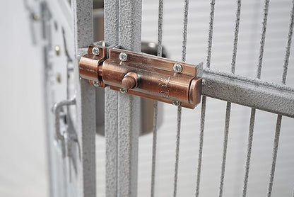 Corner Bird Cage for Cockatiel Parakeet Black and White (White Vein)