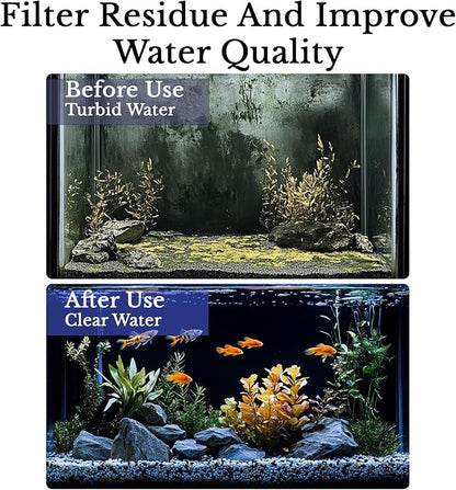 Aquarium Filter Pad - Aquarium Filter Media,39.4 x 11.8in Media Roll for Fish Tank, Ponds,Garden, Saltwater,Fershwater,Plant, Trutle(White) (2)