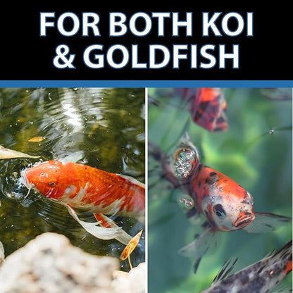 CrystalClear Staple Pond Fish Food for Healthy Koi & Goldfish, Protein Packed Floating Pellets for Summer Nutrition, Easy Digestion, 40 Pound Bucket