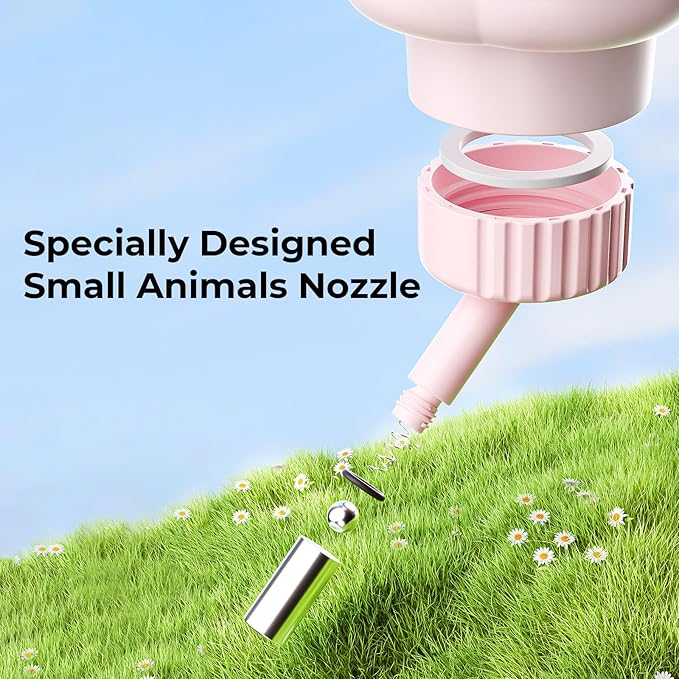 Pet Water Bottle for Cage Crate - 17oz No Drip BPA Free Water Dispenser for Small Animal Rabbit Guinea Pig Chinchilla Ferret Squirrel Hedgehog - Green