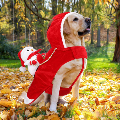 BWOGUE Santa Dog Costume Christmas Pet Clothes Santa Claus Riding Pet Cosplay Costumes Party Dressing up Dogs Cats Outfit for Small Medium Large Dogs Cats