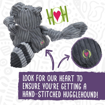 HuggleHounds Knottie Plush Dog Toy - Dog Stuffed Animal Toy, Puppy Toys, Squeaky Dog Toy for Small, Medium & Large Dogs, Soft Fleece, Durable Plush to Keep Them Busy - Henry Hedgehog, Large