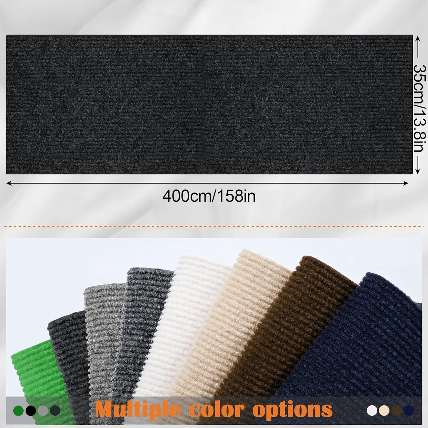 Cat Scratch Furniture Protector - 158" x 13.8" Trimmable Self-Adhesive Cats Claws Scratch Pads, DIY Cat Climbing Couch Protector for Scratch Post Cat Tree Replacement Indoor (Black)